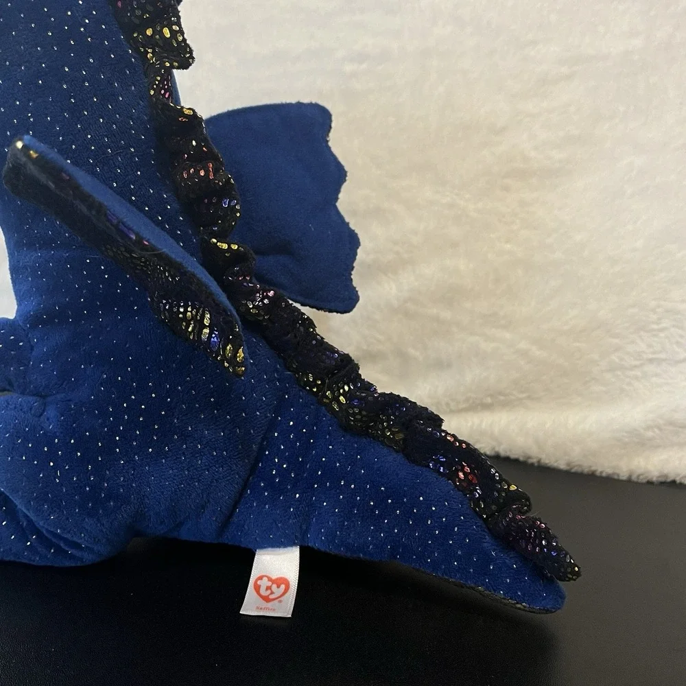 TY Beanie Boos SAFFIRE Sapphire Blue Dragon Plush Retired Multicolor Toy 2021